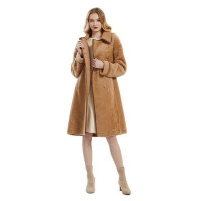 China Factory Sale Quality Guaranteed Various Women's Breathable Sheep Fur Coat for sale