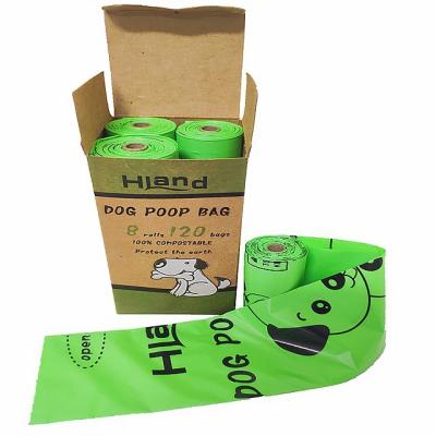 China Sustainable Whole Sale Customized Biodegradable Green Eco-Friendly Dog Poop Bags Waste Dog Poop Waste Bag for sale