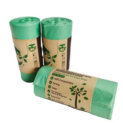 China Amazon BIODEGRADABLE Compostable Trash Bags Home Eco Friendly Garbage Bags On Roll Biodegradable Garbage Bags for sale