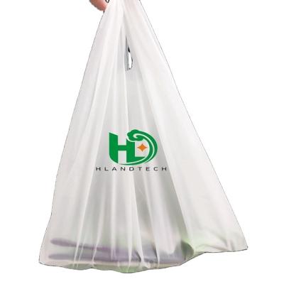 China BIODEGRADABLE Eco-Friendly Compostable Biodegradable T-shirt Bag PLA Biodegradable Shopping Bag For Market for sale