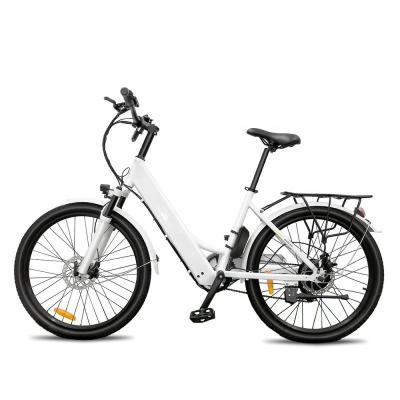 China Aluminum Alloy Warehouse Delivery 36V 350W Motor 36V 10AH Hidden Battery Fast Free Shipping City Electric Bicycle for sale