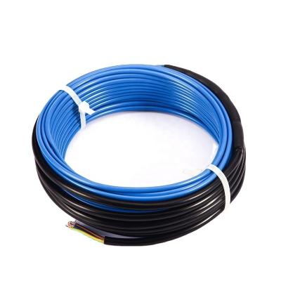 China Accept customize 12w/m or 15w/m indoor floor heating heating cable with metal ground wire for sale