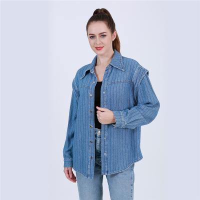 China Soft Weaving Sleeve Design Fashion Denim Breathable Jean Jackets Women Denim Jackets Fashionable For Woman Ladies for sale