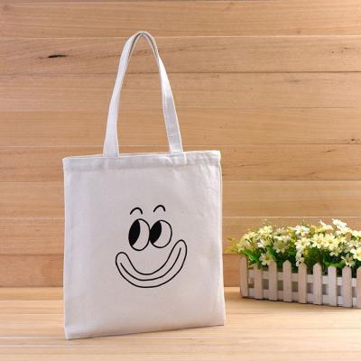 China High Quality Recyclable Recycle Double Strap Long Cotton Canvas Tote Bags for sale