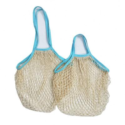 China Eco-Friendly Recyclable Reusable Cotton Mesh Vegetable and Fruit Bag Cotton Mesh Shopping Bag Vegetable Bags for sale