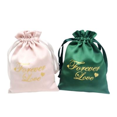 China Small Viable Silk Drawstring Jewelry Pouch Dust Dust Gift Jewelry Gift Satin Bag Packaging With Logo Printed for sale