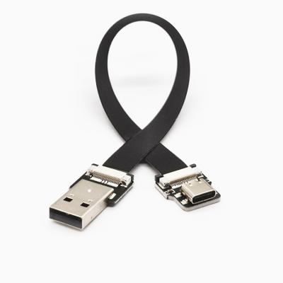 China For Ultra Thin Flat USB CABLE 3.1 PCB Connection FPC Ribbon Type C 90 Degree Elbow Cable for sale