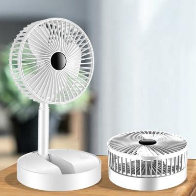 China Three In One Function Household Electric Desktop Battery Mini Air Cooling USB Rechargeable Folding Portable Fan for sale