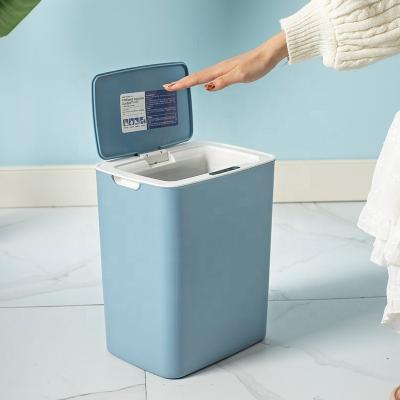 China Sustainable High Quality Induction Waste Bins Rectangular Intelligent Automatic Trash Can for sale