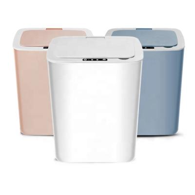 China High Quality Intelligent Automatic Contactless Rectangular Refillable Refillable Trash Can Stored Trash Smart Waste Bins for sale