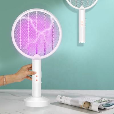 China New Arrival Viable 2 in 1 Electric Mini Mosquito Swatter Mosquito Killer Lamp Mosquito Bat for sale