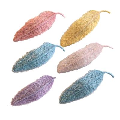 China Durable simple style foil hair clip feather hair side bridle girl nylon silk knitting ornaments for sale