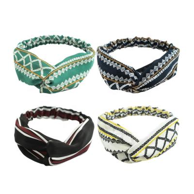 China New Fashion Striped Headband, Thin Chiffon Hair Band, Yiwu Face Elastic Hair Band for sale