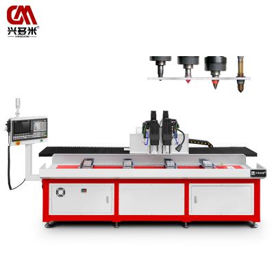 China 2000mm (Route Can Be Customized) High Efficiency Furniture CNC Wall Metal Wall Tube Thin Square Flow Drilling Hot Melt Drilling And Tapping Machine for sale