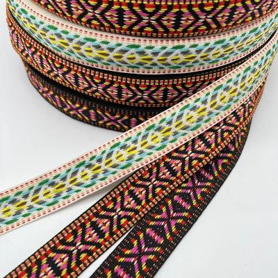 China High tenacity LH-2cm ethnic jacquard style garment accessories printed ribbon webbing for bag strap for sale