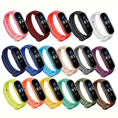 China Xiaomi Band 5 Sport Silicone Rubber Smart Watch Xiaomi Band 5 Strap Strap For Xiaomi MI Band 5 Strap for sale