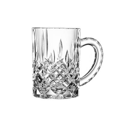 China Wholesale Bar Glassware Cheap Wholesale Beer Glass Mug Stoneware Beer Mugs Cut Out Drinking Beer Glass for sale