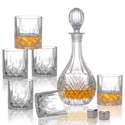 China Modern Wine Tumbler Gift Sets Clear French Transparent Glass Bottle Glass Mugs for sale