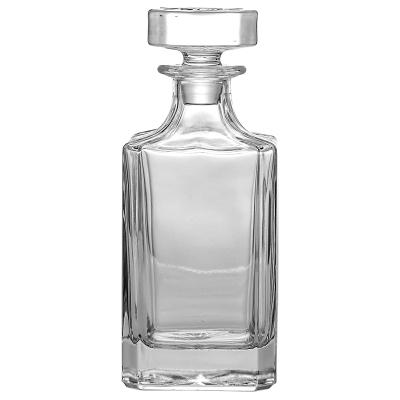 China Wholesale Customized Embossing 700ML Whiskey Bottle Glass Whiskey Decanter for sale