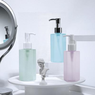 China Cosmetic Refillable Dispensing Conditioner Containers Shampoo Empty Hexagonal Bottle With Pump for sale