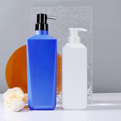 China Square Packing Cometary Bath Soap Liquid Plastic Bottle With Dispenser Sprayer Pumps Lotion Bottle 500ml Hair Color Bottle Shampoo New for sale