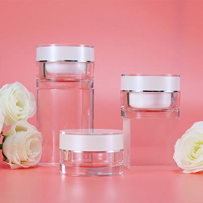 China High Quality Empty Cosmetic Dipping Acrylic Plastic Jar 1oz 30g 20g 15g Comet Thick Wall Cream Powder Container Packaging for sale