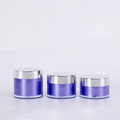 China Cometary Skin Care Double Wall Empty Acrylic Luxury Cosmetic Face Cream Packaging Jars With Lids packaging20g 30g 50g for sale