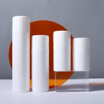 China Comet Spring 30ml 50ml 100ml 150ml Luxury Empty Cosmetic Refillable Sunscreen Silicone Travel Packing White Pump AS Airless Bottle for sale