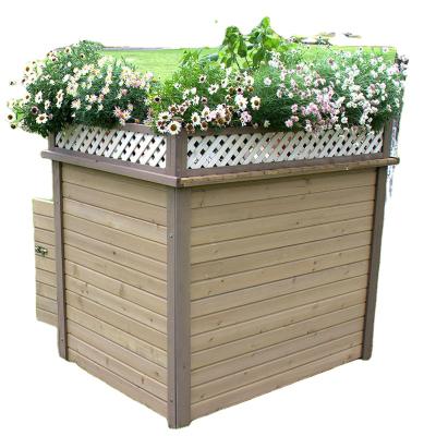 China Custom Outdoor Wooden Multifunctional Pet Garden Kennel Plant Wooden Crate Decoration Windproof With Best Price for sale