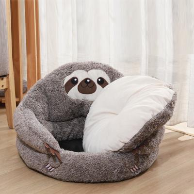 China Warm Pet Cat Bed Indoor House Mat Winter Soft Waterproof For Dog Cat Sloth Series Cushion Bed With Best Price for sale