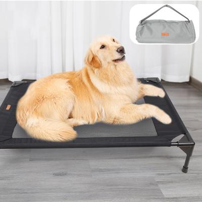 China Waterproof Summer Cooling Elevated Dog Bed For Puppy Large Small Kitten Outdoor Travel Elevated Pet Bed for sale