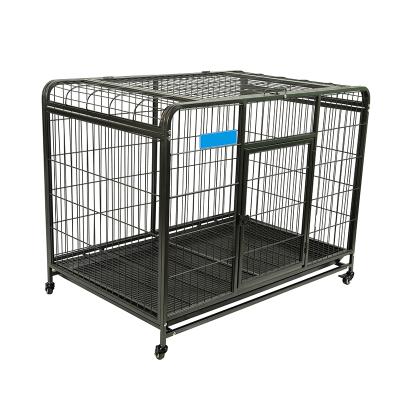 China Sustainable Dog Crate Stackable Heavy Duty Pink Dog Crate On Wheels For Large Small Pet Cages With Best Price for sale