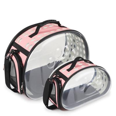 China Viable Transparent Cat Shoulder Bag EVA Material Protable Pet Dog Carrier Bag Outing For Small Puppy Kitten With Best Price for sale