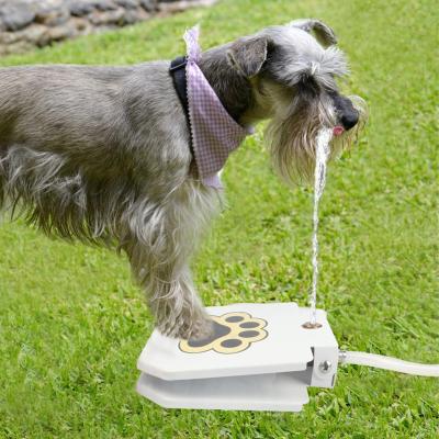 China Amazon Sales Pet Sustainable Foot Hot Water Feeding Toys For Large Small Dog Outdoor Bathing Drinking Fountains for sale