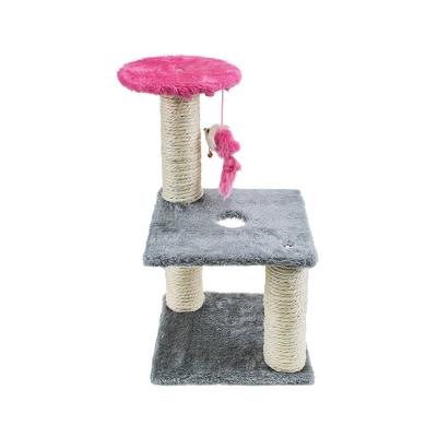 China Viable Supply Cat Scratching Toy Tree For Small Large Cat Kitten Funny Sisal Scratcher Post Factory With Best Price for sale