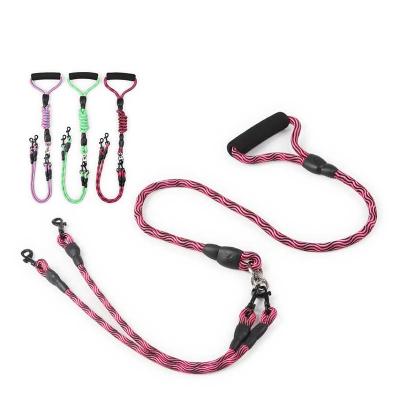 China New Desige Factory Supply Loose Dog Rope Leashes For Two Dogs Pulling Pet Harness And Leashes Set With Best Price for sale