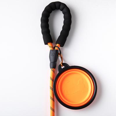 China 2021 DETACHED New Arrive Custom Made Luxury Nylon Dog Leash Set Reflective Round Nylon Collars Leashes for sale