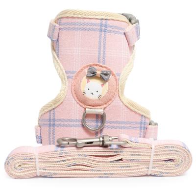 China DETACHED Factory Designer Wholesale Pet Chest Harness Comfortable Cartoon Cat Harness And Leash Cat Invest Best Price for sale