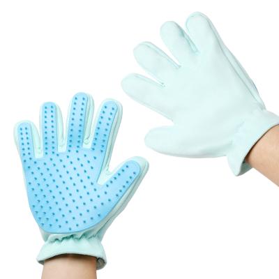 China Manufacturer Wholesale Suede Pet Cat Grooming Brush Hair Removal Glove Viable Dog Comb Glove With Best Price for sale