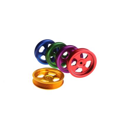 China Customized Auto Parts CNC Aluminum Precession Milling Machinery Parts Anodized Aluminum Belt Pulley Parts for sale