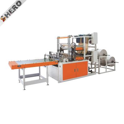 China HERO BRAND DZB-800 full automatic non woven type plastic bag making machine paper bags making machines prices for sale