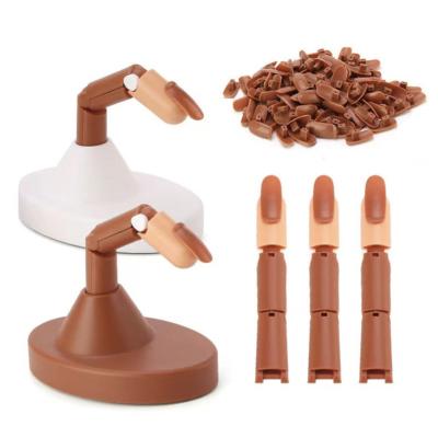 China Common Active Manicure Silicone Hand Nail Enhancement Practitioner Artificial Hand Manipulator Nail Tools Practice Manicure for sale