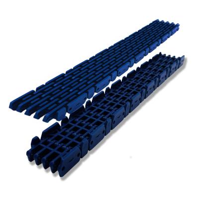 China Factory Plastic Ribbed Curve Chain Belt for sale