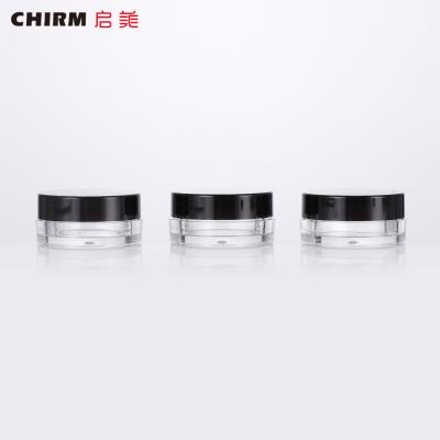 China Personal Care Black Lid In Stock ABS Acrylic Cosmetic Eye Cream Bottle Jar Container Airless Packaging for sale