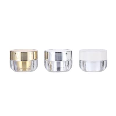 China Eye Cream Multiple Use Cylinder Fancy Round Shape Plastic Cream Jar 15g Facial Cream Jar Container for sale