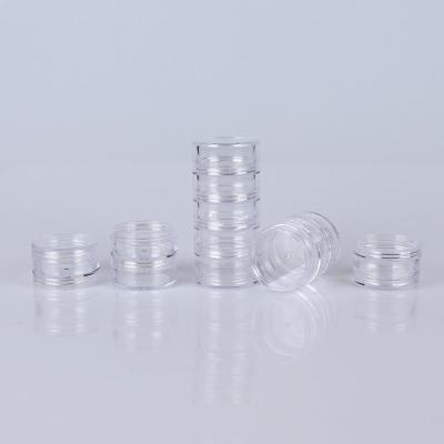 China Double Wall 3g Cosmetic Clear Round Clear Acrylic Glass Cosmetic Storage Jar Jar For Cosmetic for sale