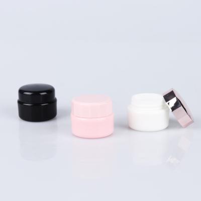 China Cute Pink White Personal Eco-friendly Cosmetic PP Jar 5g Lipscrub Container Packaging Skin Care Plastic Jar For Cream for sale