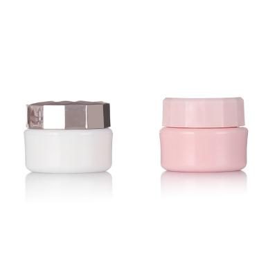 China Cosmetic custom pink white small size cream jar with factory price for sale