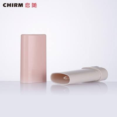 China Cosmetic LOGO Printing Customizable Oval Clear Lip Balm Tube 15g Lip Balm Container for sale