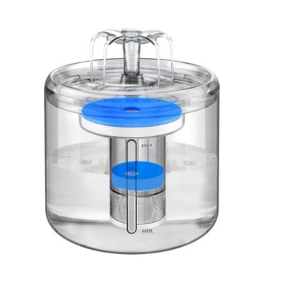 China ZYH Automatic Wholesale Transparent Water Dispenser Smart Automatic Pet Cat Drinker 2.6L for sale